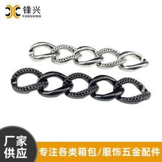 女士包包点钻合金纽链侧身华体会在线_华体会(中国)
 diy斜挎包配件金属挂链定制